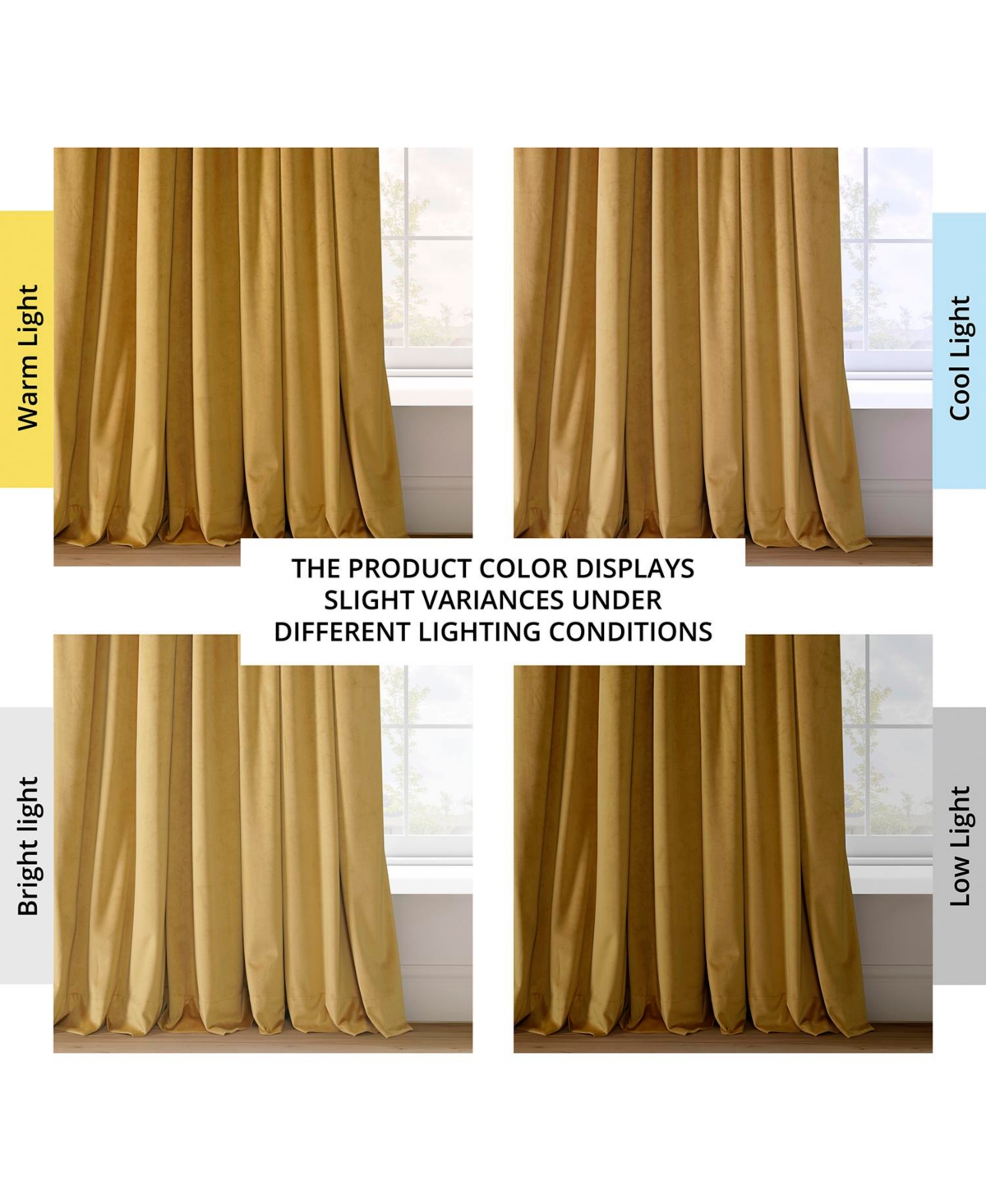 Half Price Drapes Fool's Gold Signature Velvet Blackout Curtain