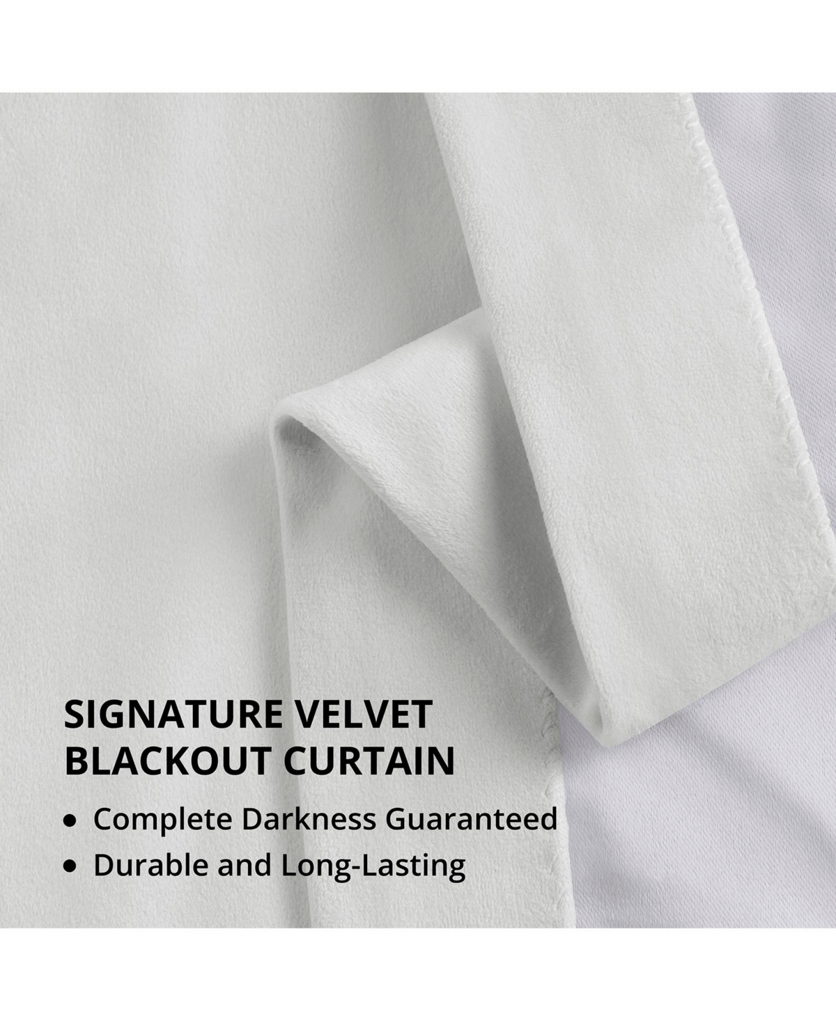 Half Price Drapes Primary White Signature Velvet Blackout Curtain