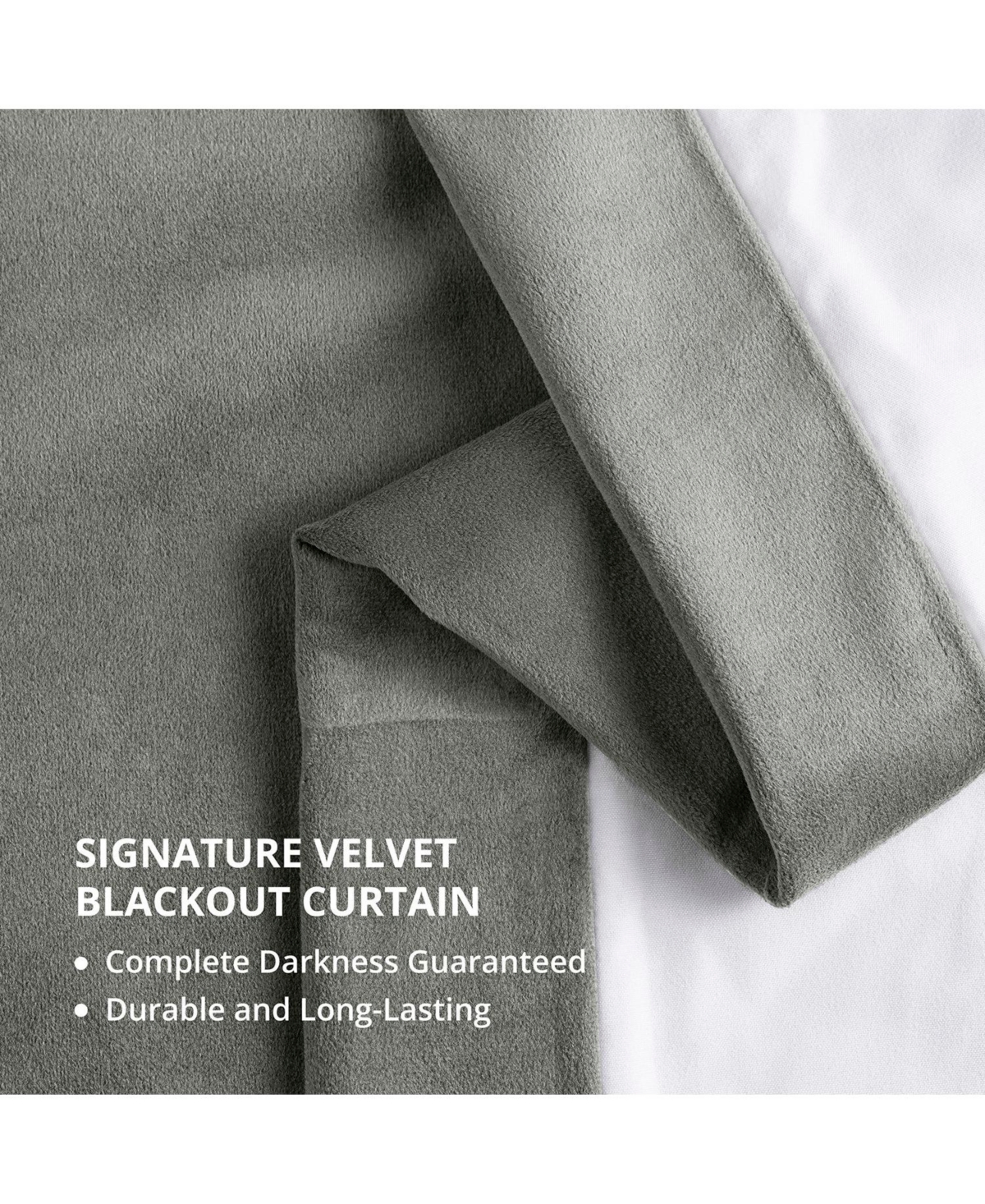 Half Price Drapes Silver Grey Signature Velvet Blackout Curtain