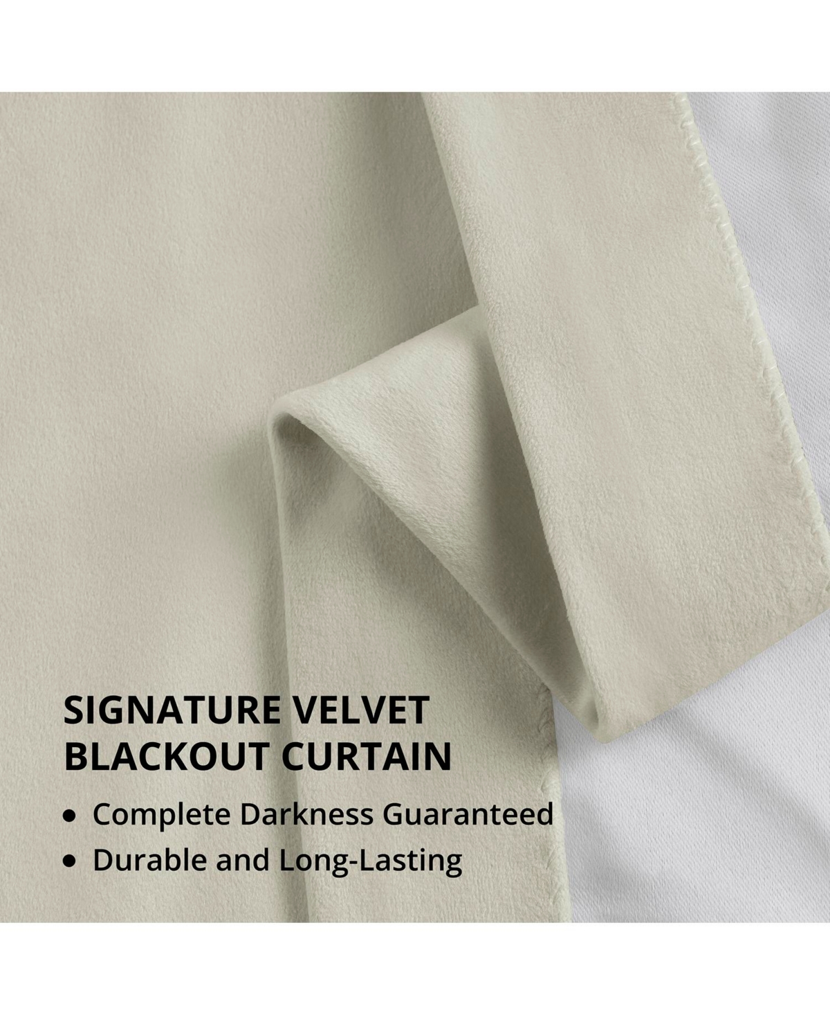 Half Price Drapes Porcelain White Signature Velvet Blackout Curtain