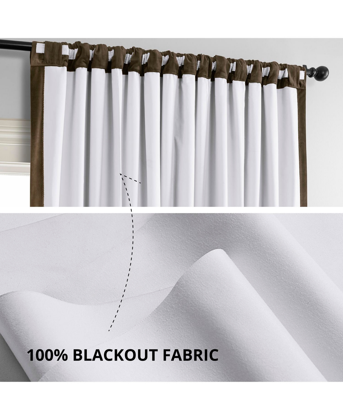 Half Price Drapes Java Signature Extra Wide Velvet Blackout Curtain