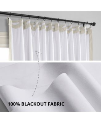 Warm Off White Signature Extra Wide Velvet Blackout Curtain