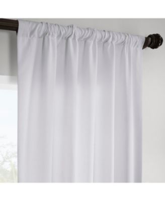 Dove White Italian Faux Linen Room Darkening Curtain