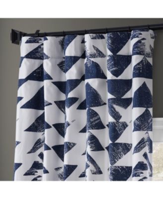 Geometric Printed Cotton Room Darkening Curtain