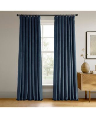 Midnight Blue Signature Velvet Blackout Curtain