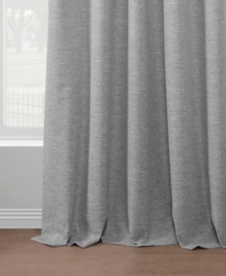 Boho Chic Faux Linen Blackout Curtain Pair (2 Panels)