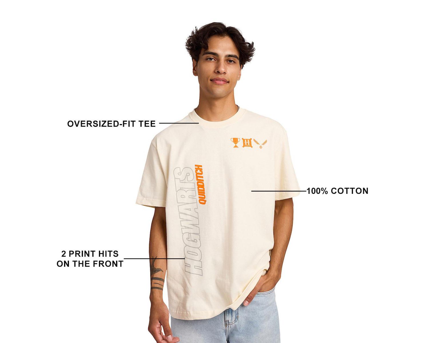 Men's Hogwarts Quidditch Tofu Crew Neck Short Sleeve T-shirt