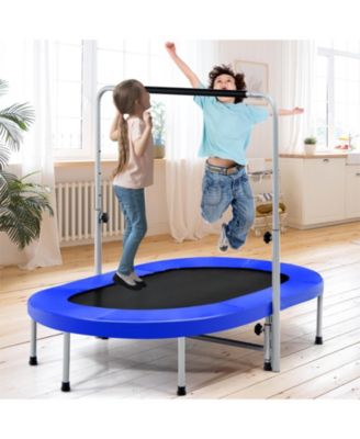 2-Person Foldable Mini Kids Fitness Rebounder Trampoline