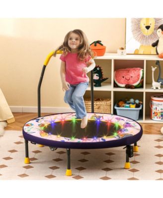 Mini Trampoline Folding Small Rebounder for Kids with Lights