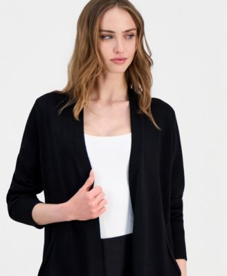 Women's Open-Front Rib Pocket Cardigan
