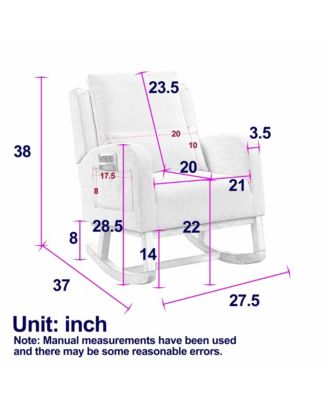 Modern Nursery Rocking Chair Living Room Casual Armchair Rocker
