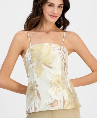 Women's Jacquard Chain-Strap Bustier Top