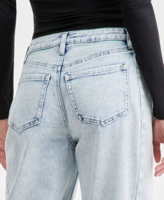 Women's Acid-Wash Barrel Jeans, Macy's Exclusive