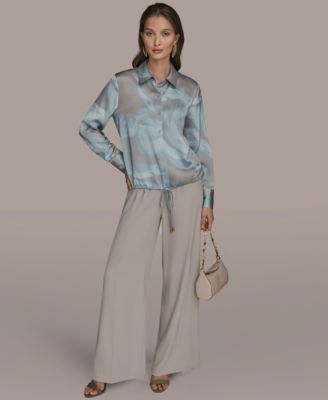 Women's Long-Sleeve Drawstring Top