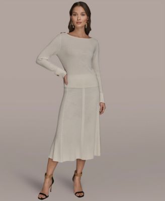 Women's Long Sleeve Button Detail Sweater