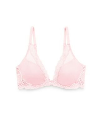 Women's Feathers Lace Contour Underwire Plunge Bra 730023