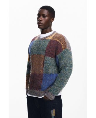 Men's Thick patchwork sweater