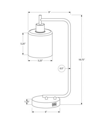 Lighting 20" Metal Table Lamp