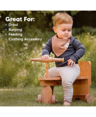 8pk Lumi Muslin Baby Bibs, Bandana Bibs for Baby Boy, Baby Girl, Muslin Drool Bib for Newborn, Toddler