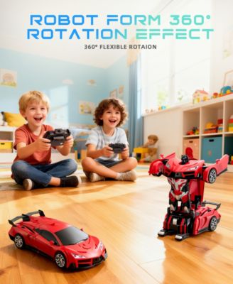 1:18 RC Transforming Robot Car with One-Click Deformation, 2.4GHz RC Car with LED Lights, 360&deg; Rotation & Demo Mode
