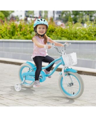 Kids Bike with Basket, Adjustable Seat & Dual Brakes