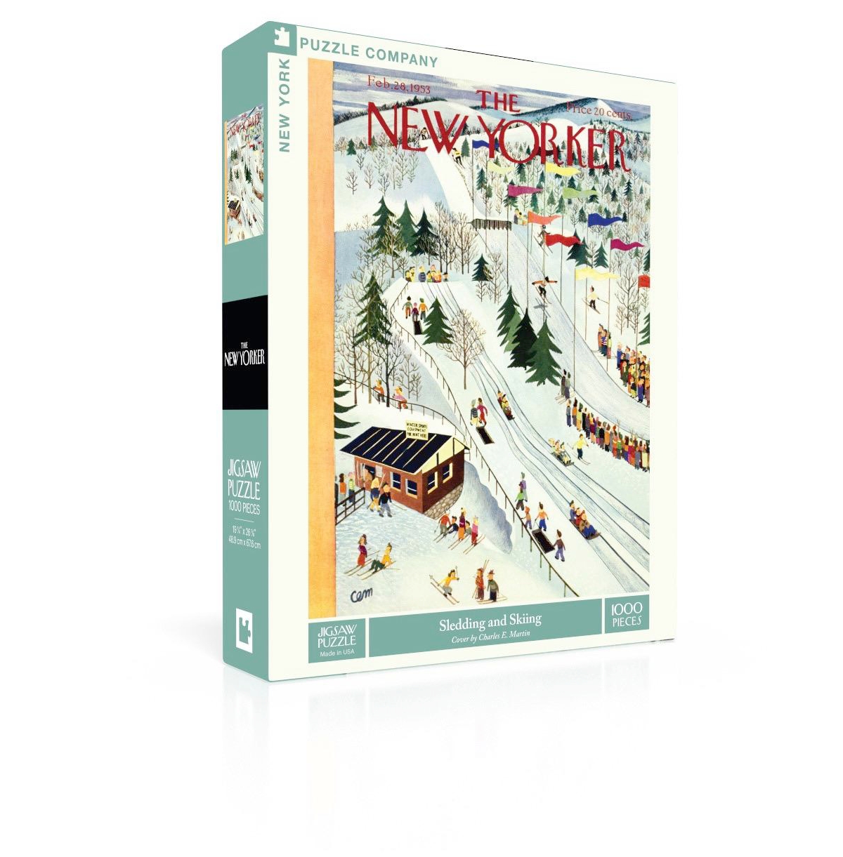 New York Puzzle Company Sledding and Skiing 1000 Piece Puzzle