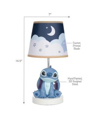 Disney Stitch Hand-Painted 3D Sculpted Nursery Lamp and Shade