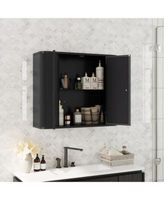 Green Wall-Mounted Bathroom Cabinet with Mirror – Ideal for Bathroom, Living Room, Kitchen & Dining Area