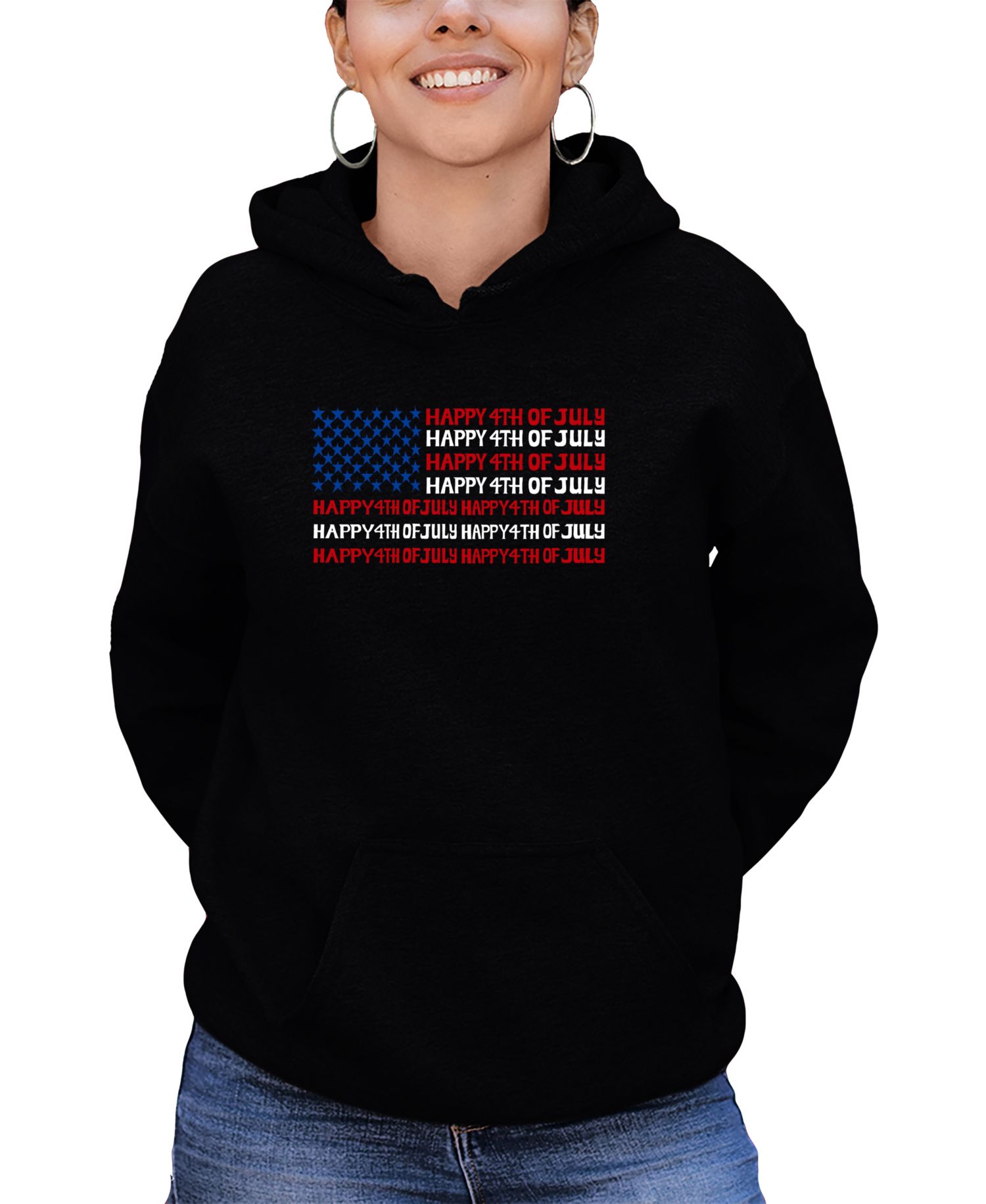 Women's Happy Word Art Long-Sleeve Sweatshirt