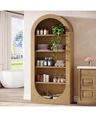 70.9-Inch Tall Arched Shoe Rack, 5-Tier Open Shoe Cabinet, Shoes Storage Organizer