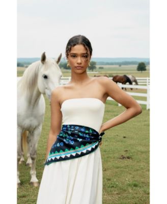 Garden Nocturne Double Sided Silk Scarf