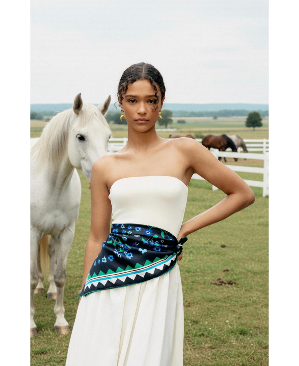 Jessie Zhao New York Garden Nocturne Double Sided Silk Scarf