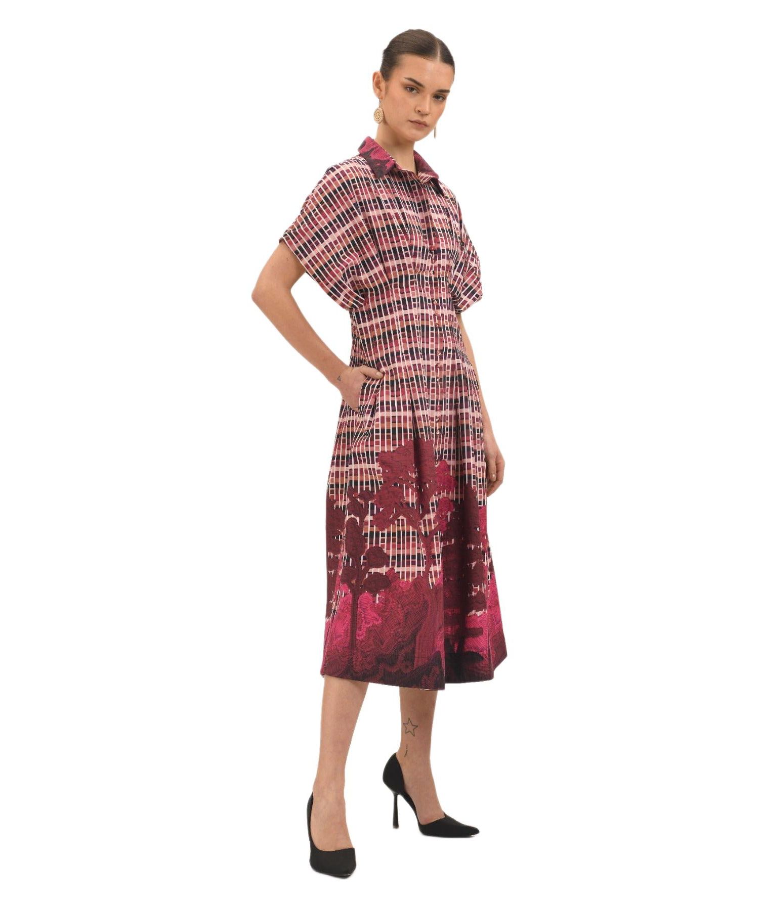 Women's Tartan Midi Dress