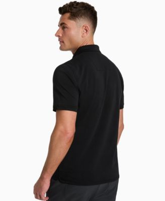 Men's Solid Button Placket Polo Shirt