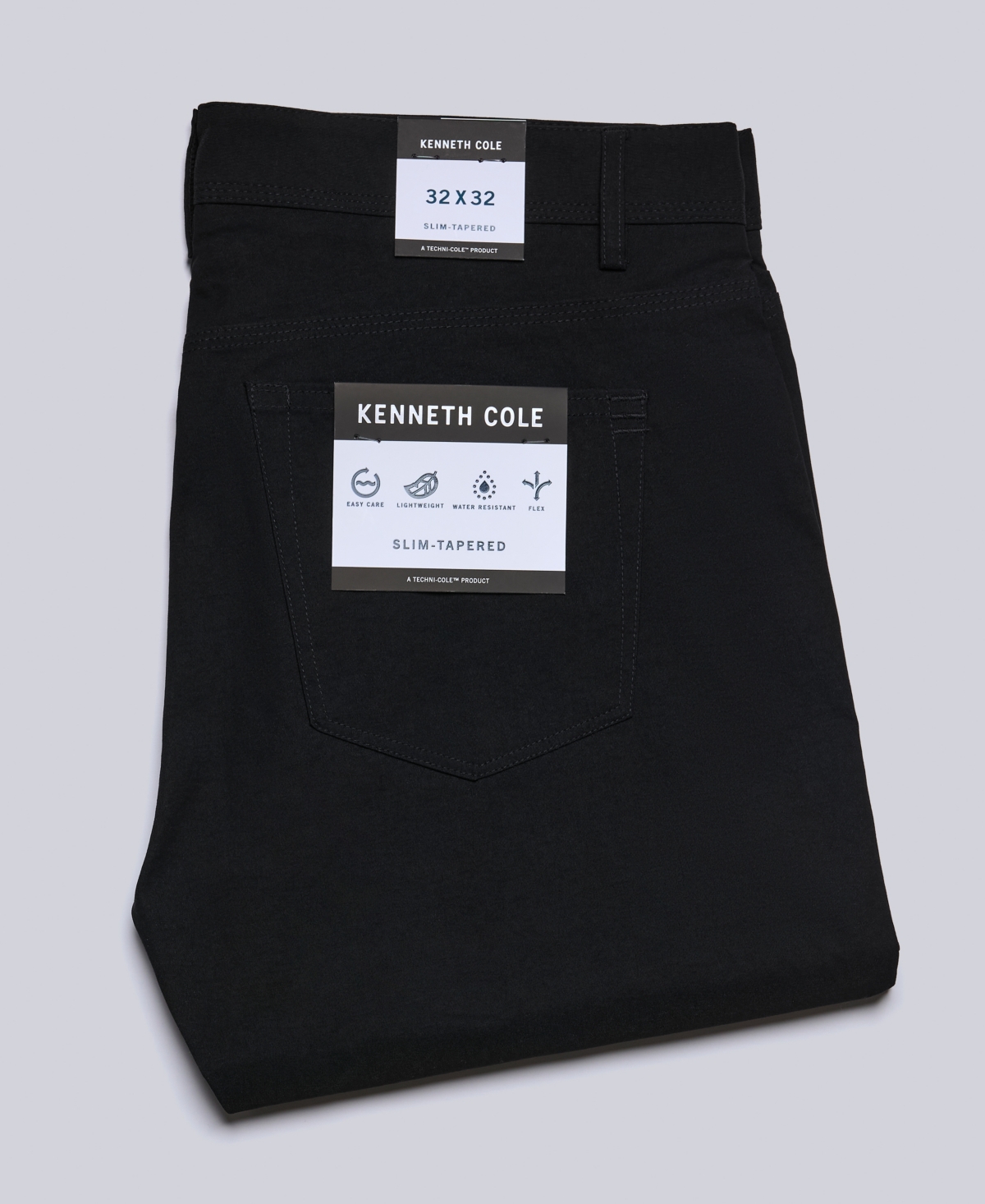 Kennth Cole Men's Slim-Tapered Fit Stretch Tech Pants