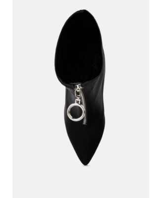 bobbettes block heeled microfiber boot