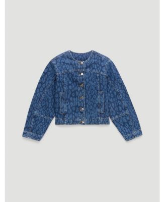 Women's Velma Leopard Print Denim Jacket