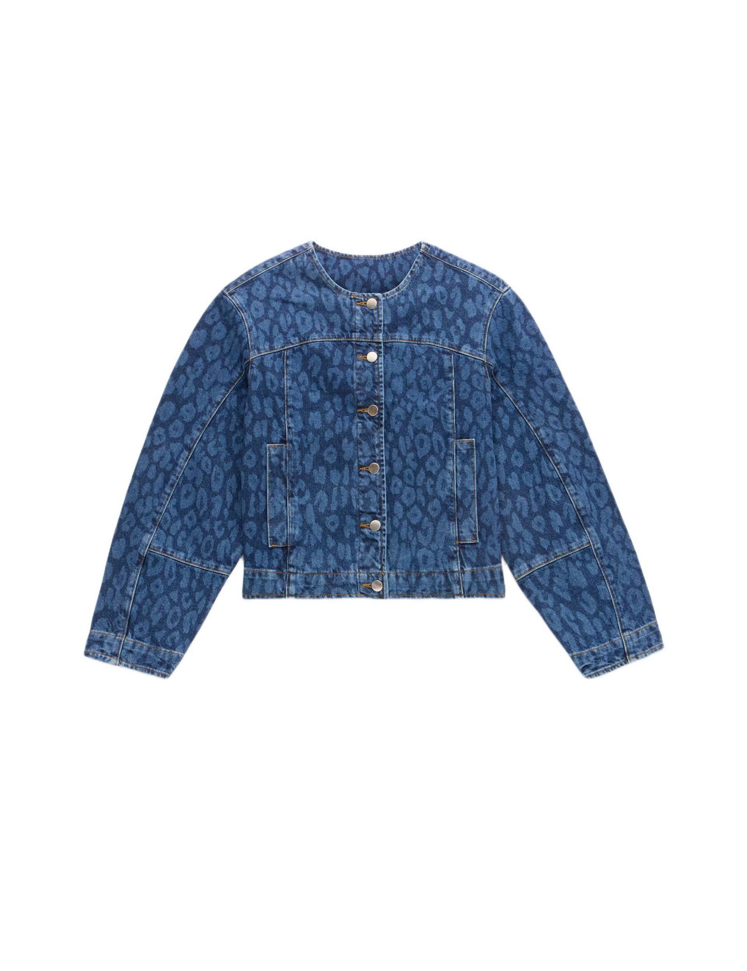 Women's Velma Leopard Print Denim Jacket