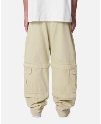 Men's Ultrabaggy Channel Cargo Denim, Oversized Fit, Multi-Pocket Design, Washed Finish, Adjustable Waist, Streetwear Jeans