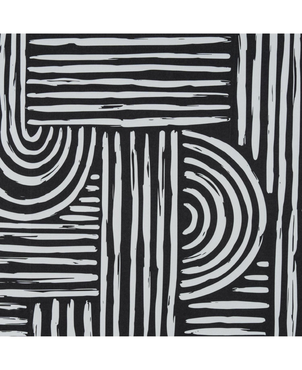 Rt Designer Collection Ashton Printed Blackout Luxurious Decorative Grommet Curtain Panel 54" x 84" Black