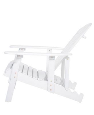 Acacia Wood Folding Adirondack Chair - Rustic Design