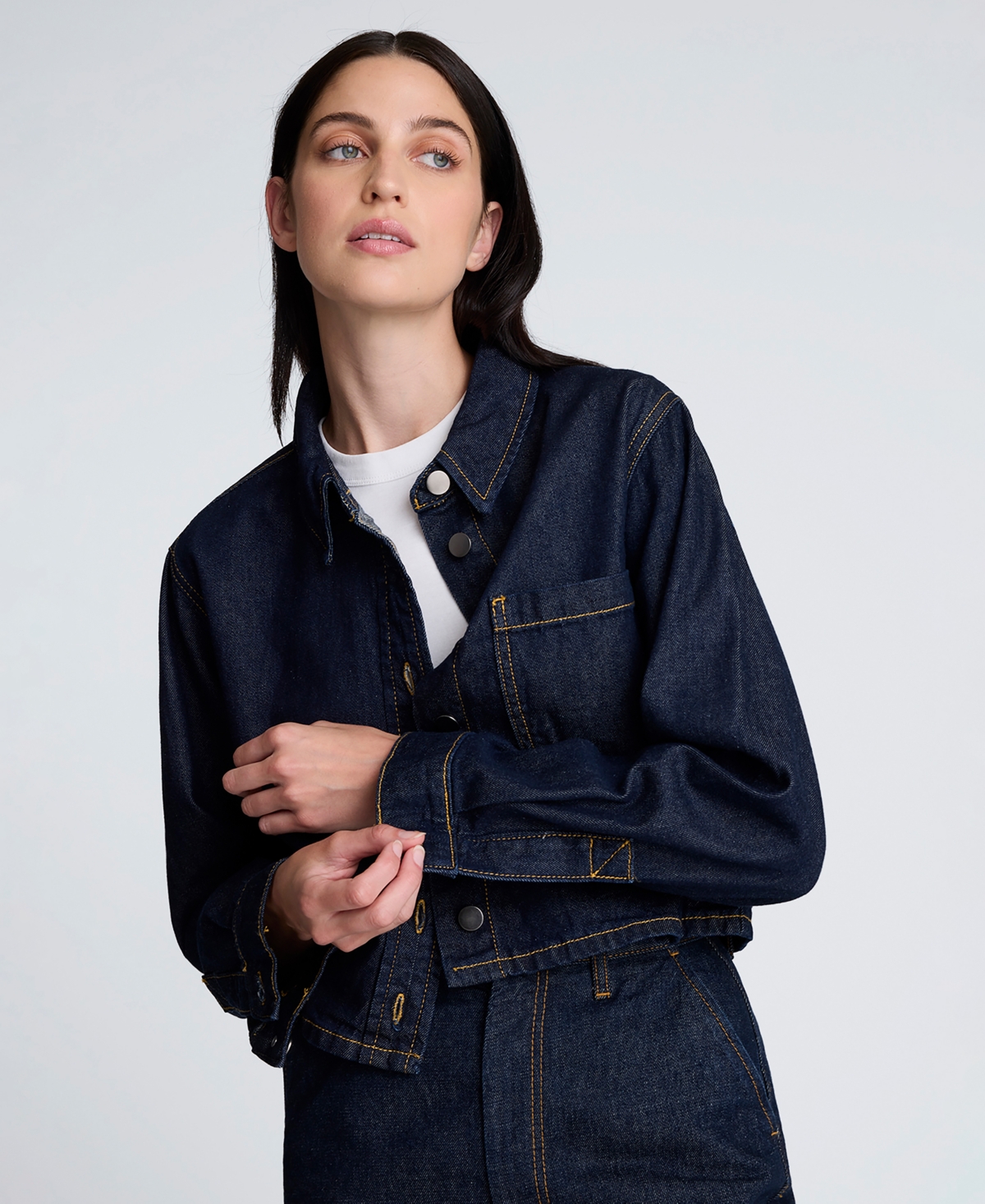 Kenneth Cole Women's Long-sleeve Cropped Jacket In Blue