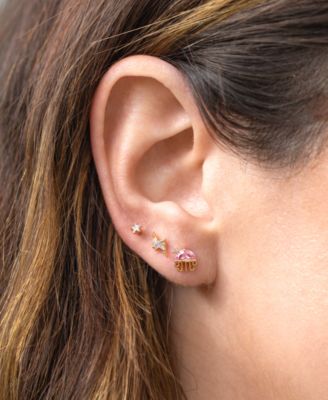 Teeniest Brightest Star Crystal Piercing Style Earring