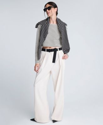 Women's Striped Cropped Top