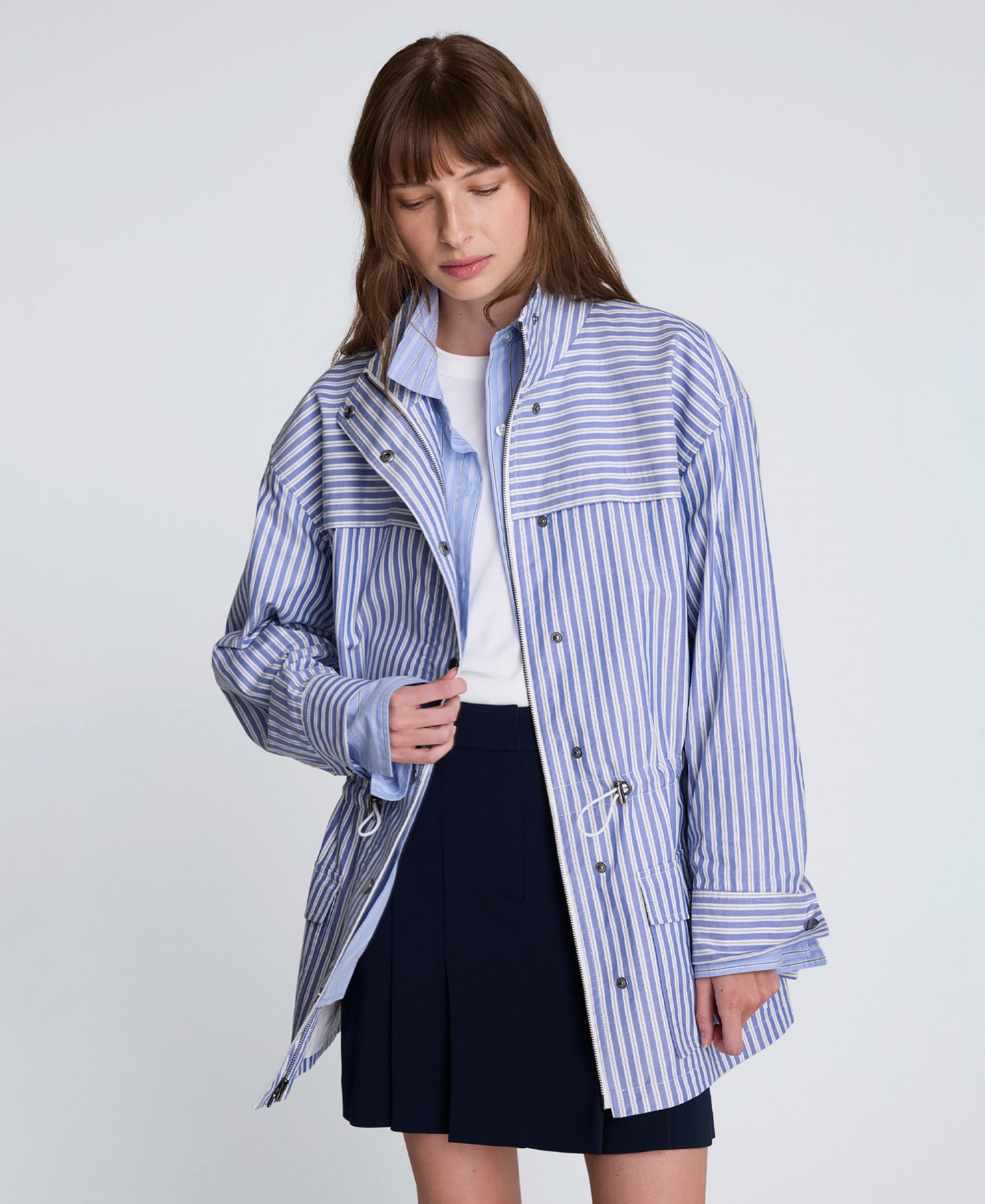 Женская куртка Kenneth Cole Striped Long-Sleeve Jacket — фото 10