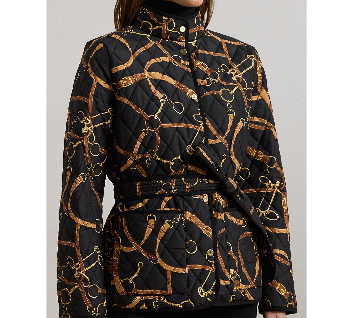 Lauren Ralph Women's Belted Quilted Jacket