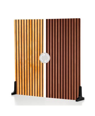 Duo Board 24x24" Double Sided Surface Board, Wood Slats Light/Wood Slats Dark