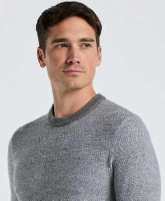 Men's Herringbone Long-Sleeve Crewneck Sweater