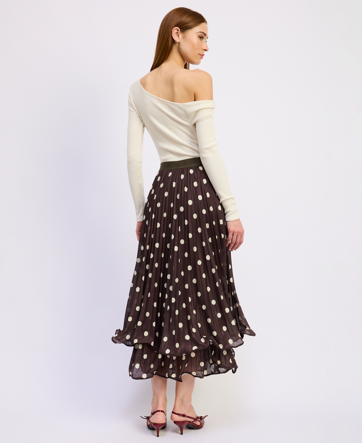 En Saison Women's Lainey Pull-On Full Maxi Skirt