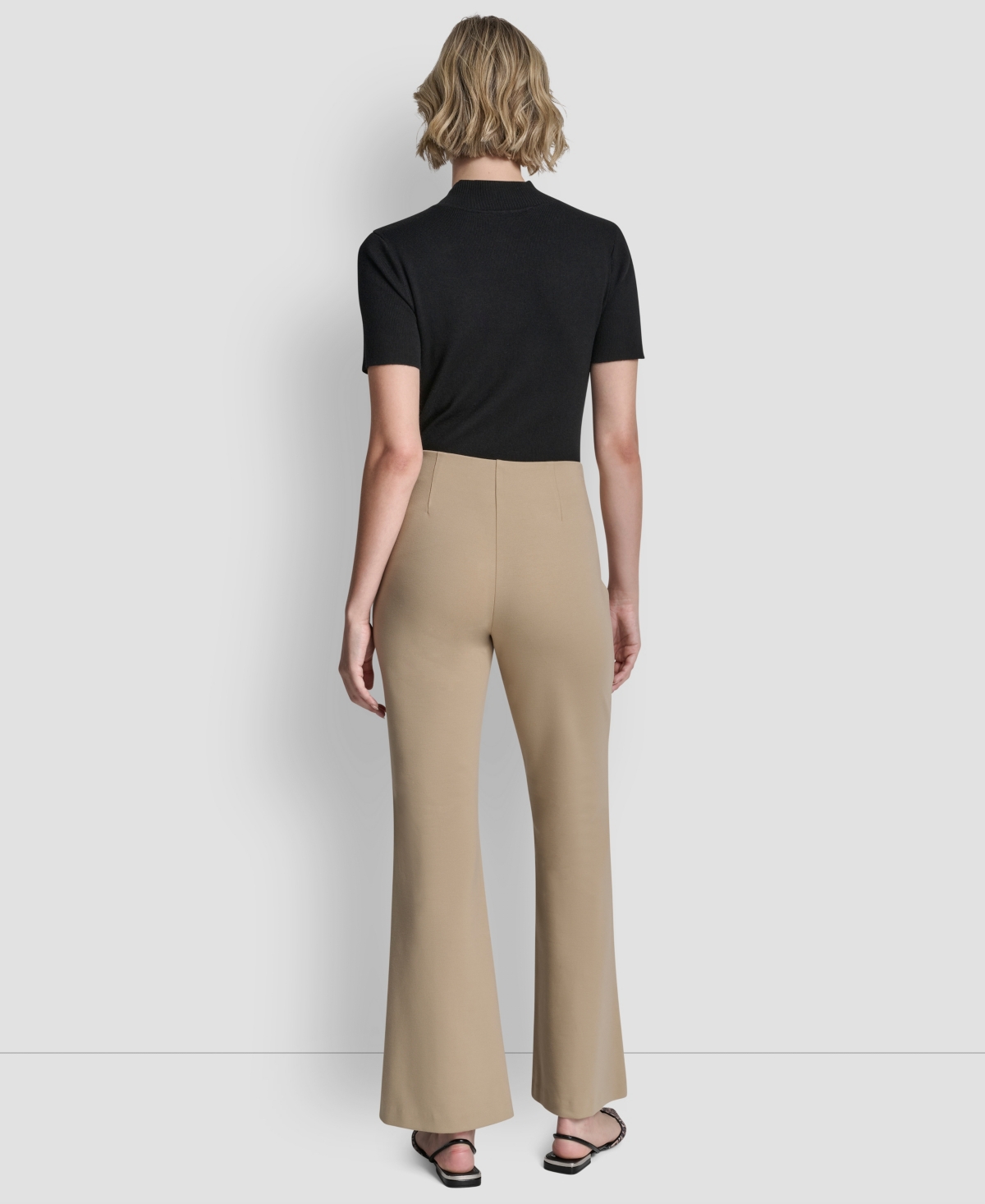 Dkny Women's Front Seam Flare Leg Pants In Brown